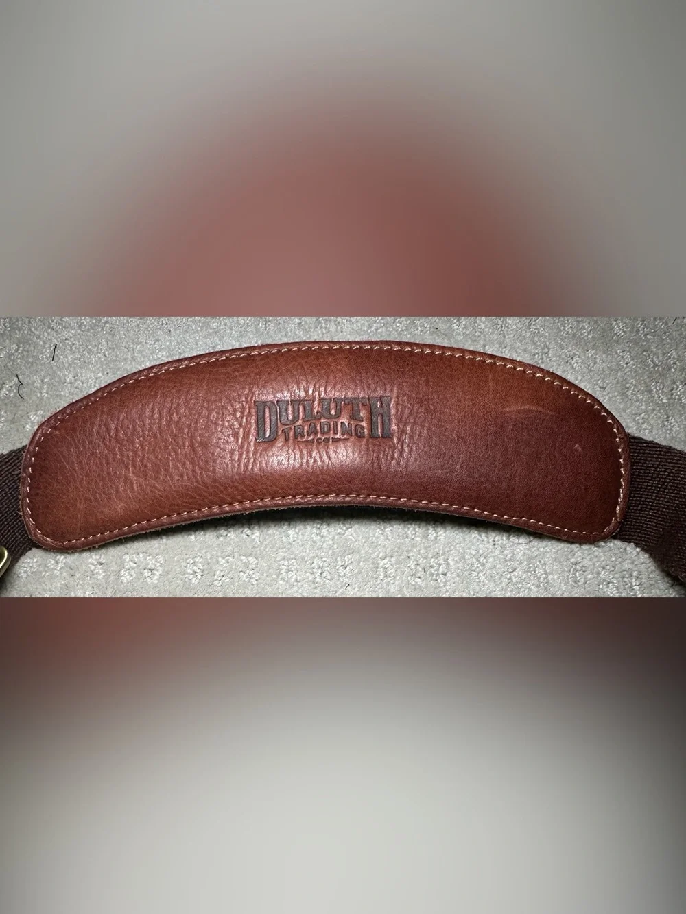 Duluth‎ Trading Co Full Grain Leather Briefcase Laptop Brown Saddle Messenger
